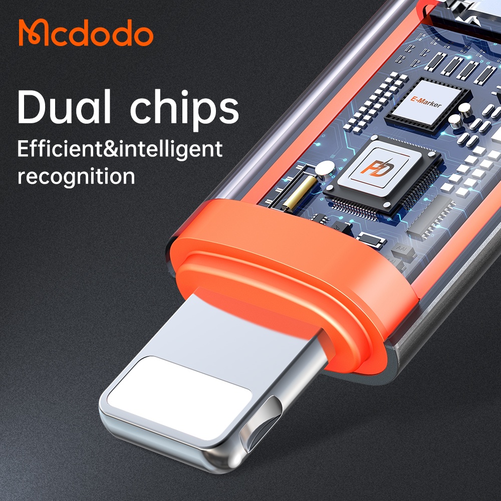 Đầu điều hợp MCDODO OTG loại C qua L hỗ trợ sạc nhanh 20W PD OTG-051 cao cấp