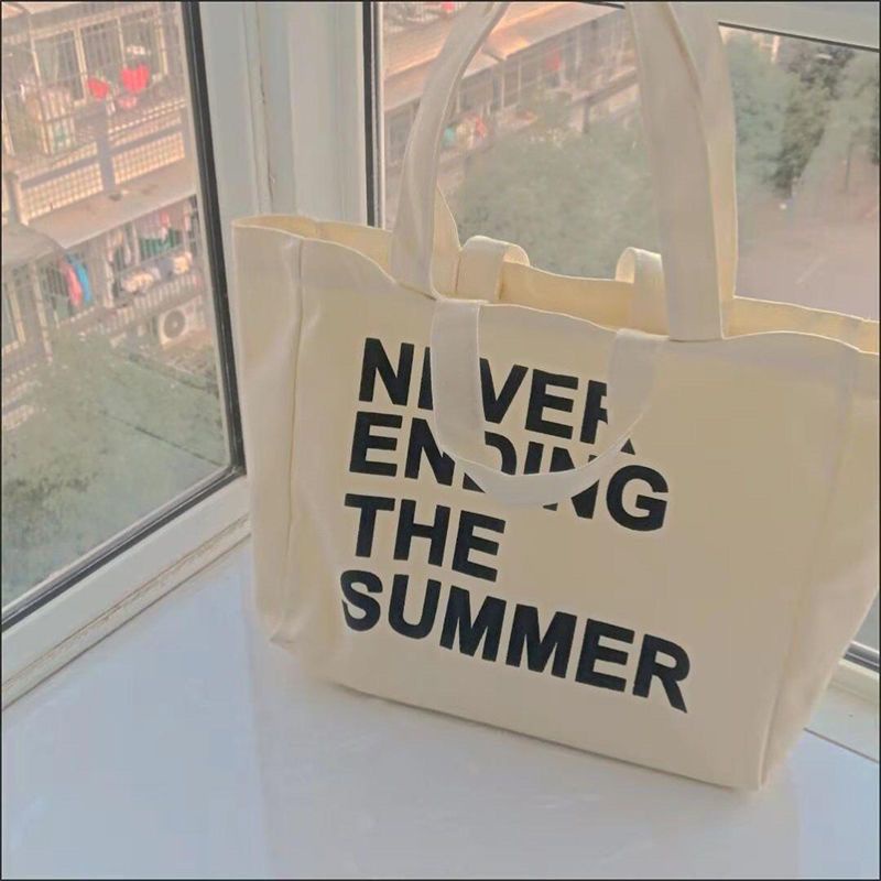 Túi Xách Canvas Cỡ Lớn In Họa Tiết Thời Trang