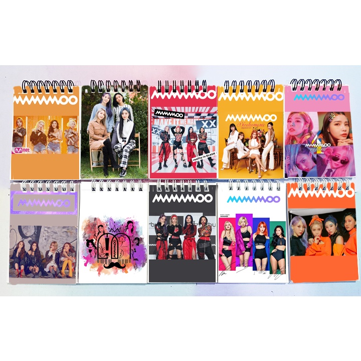 Sổ lò xo mini GOT7 ITZY MAMAMOO RED VELVET LXD52 A7 100 trang sổ note dễ thương idol kpop