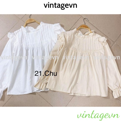 {vintagevn} Áo babydoll cánh tiên cài tay 2 màu 250 HIHISHOPHAHA | BigBuy360 - bigbuy360.vn