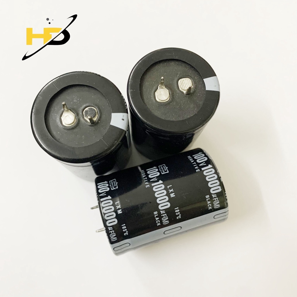 Tụ Điện 10000uF 100V 35x51mm Lọc Nguồn Chân Cứng Loại Tốt, Tụ Âm Thanh