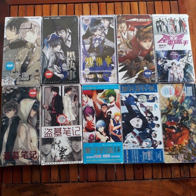 Hộp ảnh bưu thiếp Postcard Sát phá lang Tớ muốn ăn tụy của cậu Fate Grand Order Code Geass Trấn Hồn Nhai