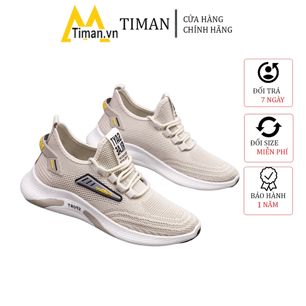 Giày thể thao nam sneaker cổ cao chất liệu vải màu đen đế cao cao cấp độn đế đẹp bảo hành 1 năm TH05 TIMAN