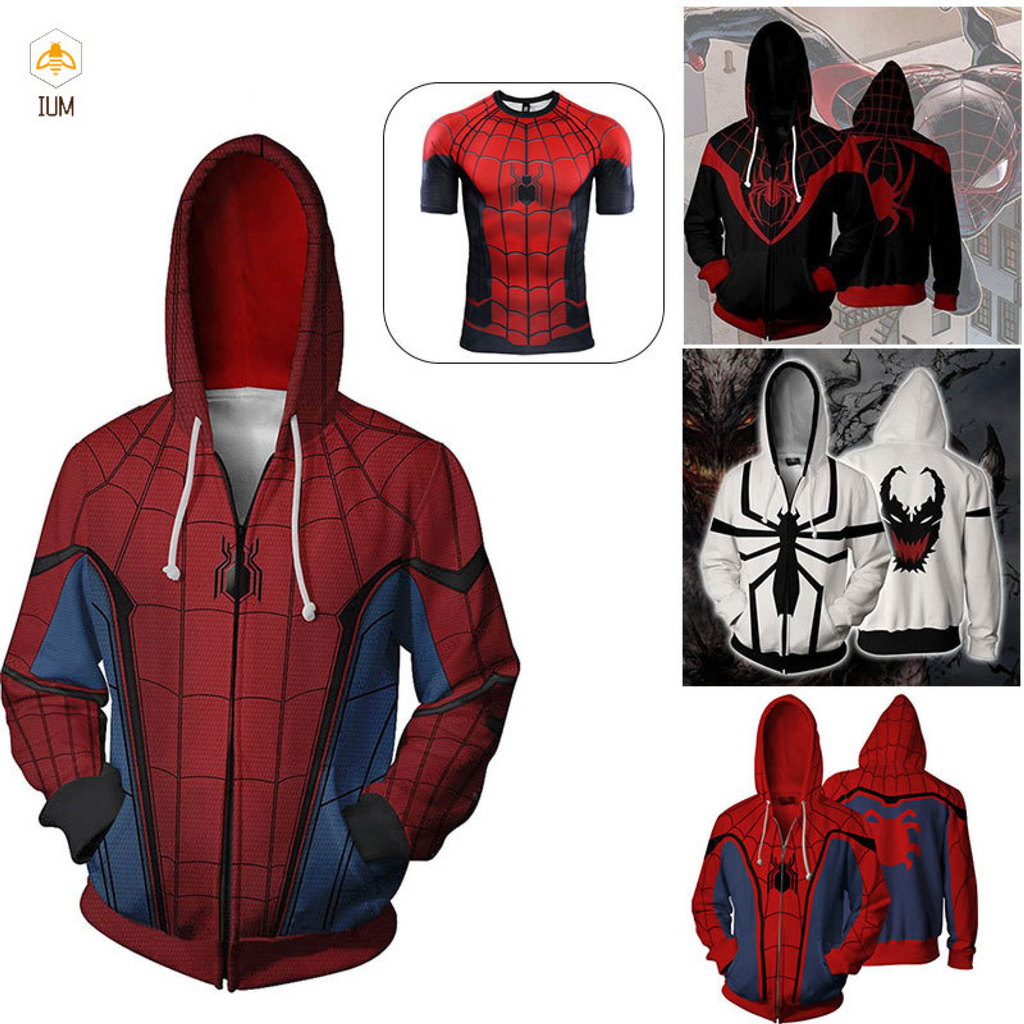 IUM Bé Áo, Áo Hoodie 3D Người Nhện, Áo Thun Áo Nỉ Dài Tay Cho Bé Trai Trẻ Em-168