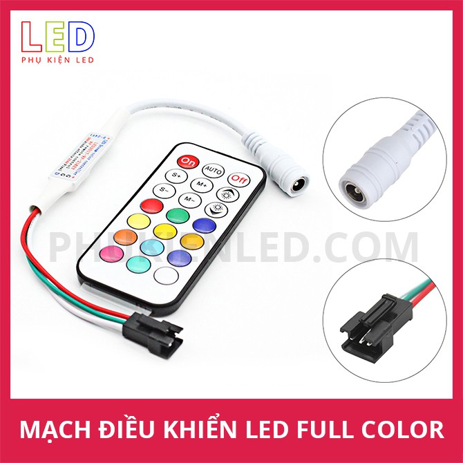 Mạch Điều Khiển Led Dây Full Màu – Có remote – 21 phím bấm