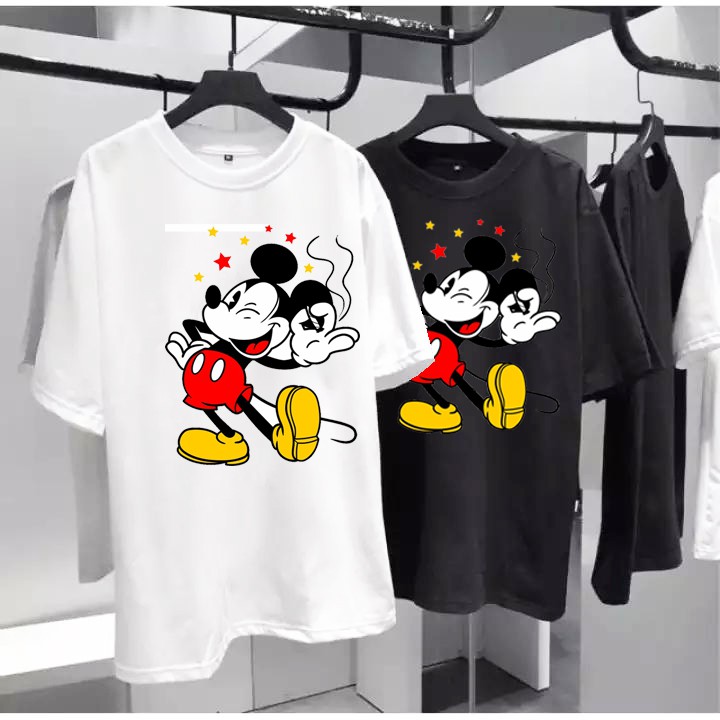 Bst chuột Mickey áo thun , áo phông nam, nữ tay ngắn 2 màu đen - trắng thun cotton thiết kế đẹp in 3d | BigBuy360 - bigbuy360.vn