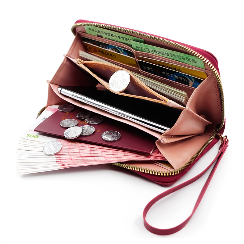 Ví Da Pu In Hoa Thời Trang Hàn Quốc