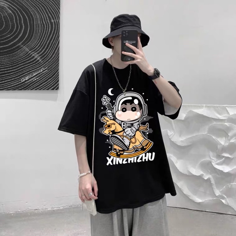 Áo thun tay lỡ nam nữ, áo phông unisex form rộng chất cotton mát mịn thấm hút mồ hôi in hình MAN