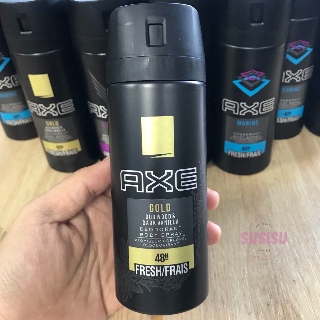 Xịt khử mùi AXE Deodorant Bodyspray 150ml - Sịt khử mùi hôi nách nam nữ Gold/Excite/Marine