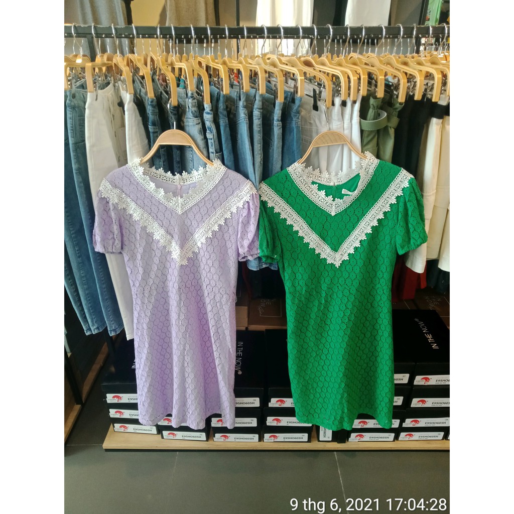 [Mã FAMALLT5 giảm 15% đơn 150k] Đầm ren ngắn tay nữ TOKYOLIFE pha viền ren phong cách tiểu thư E9DRE231C | BigBuy360 - bigbuy360.vn