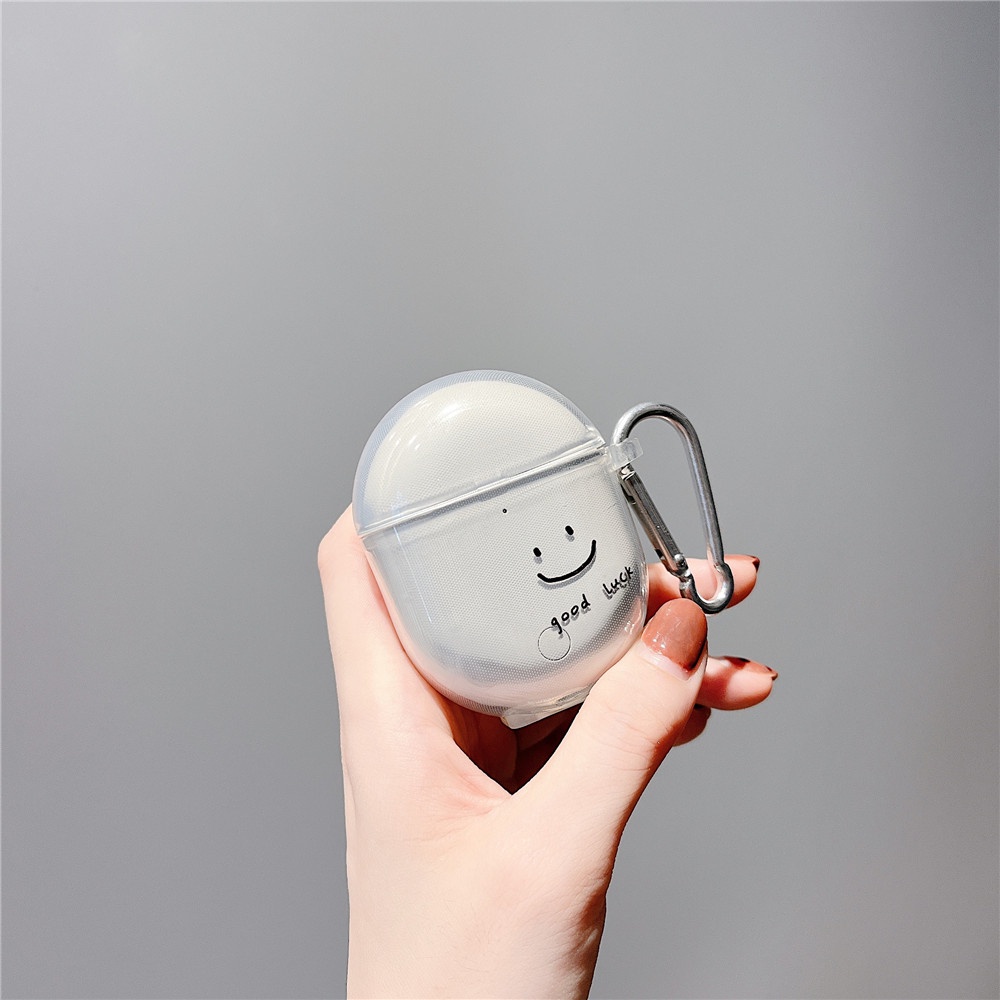 Vỏ Bảo Vệ Hộp Sạc Tai Nghe Redmi Buds 3 Pro Mềm Trong Suốt Hình Phi Hành Gia Mặt Cười