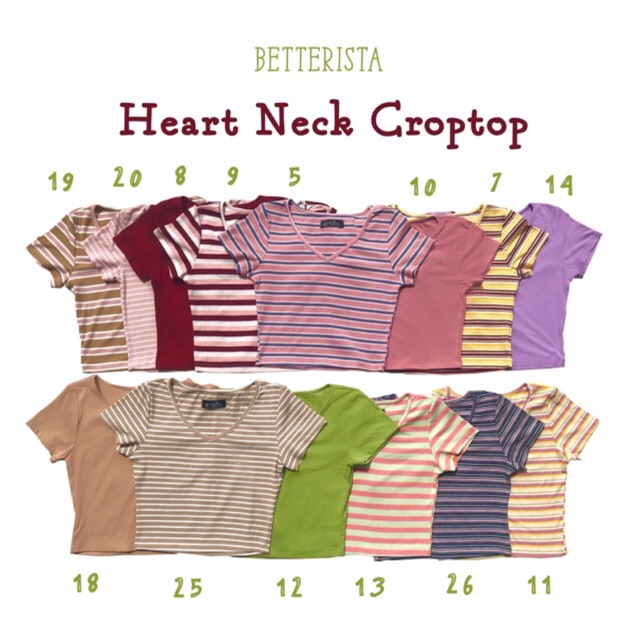 Croptop cổ tim - heart neck croptop Betterista