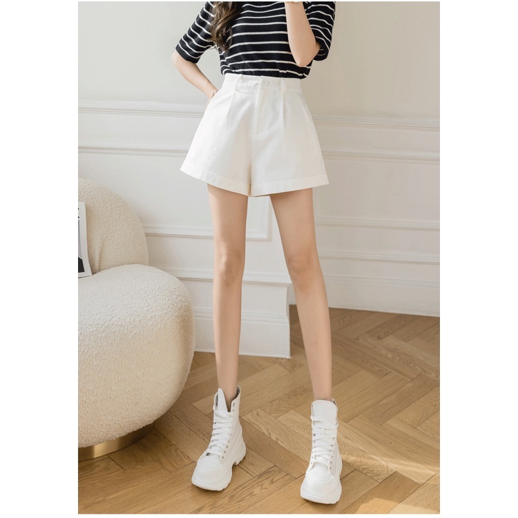 Quần short nữ cạp cao ống rộng đẹp ulzzang lưng cao bigsize LOKISO QS03