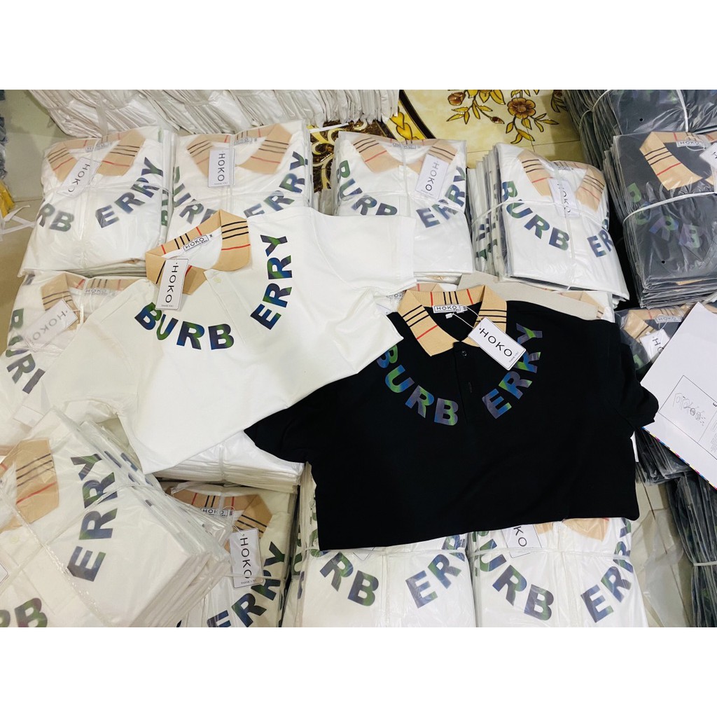 [DEAL KHỦNG] Áo Polo Cao Cấp ⚡ĐỦ SIZE 42 KG-80 KG ⚡Áo Polo Bur.ber.ry logo phản quang