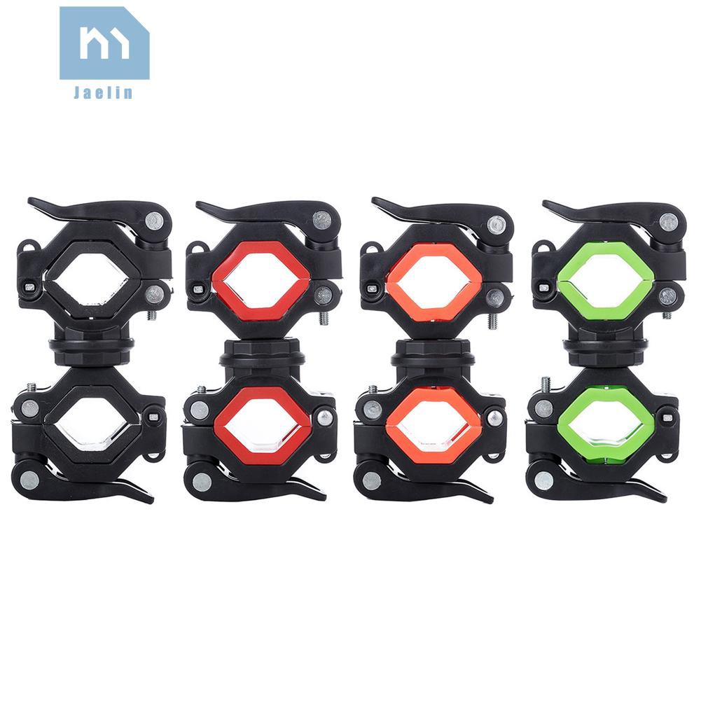 Jae【Ready Stock】Bike Rotating Flashlight Holder Bicycle Handlebar Light Mount Clamp Clip
