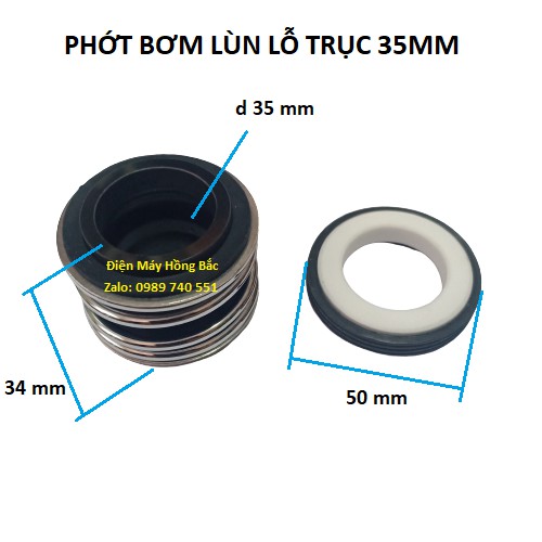 Phớt bơm nước lò xo lùn trục 35mm