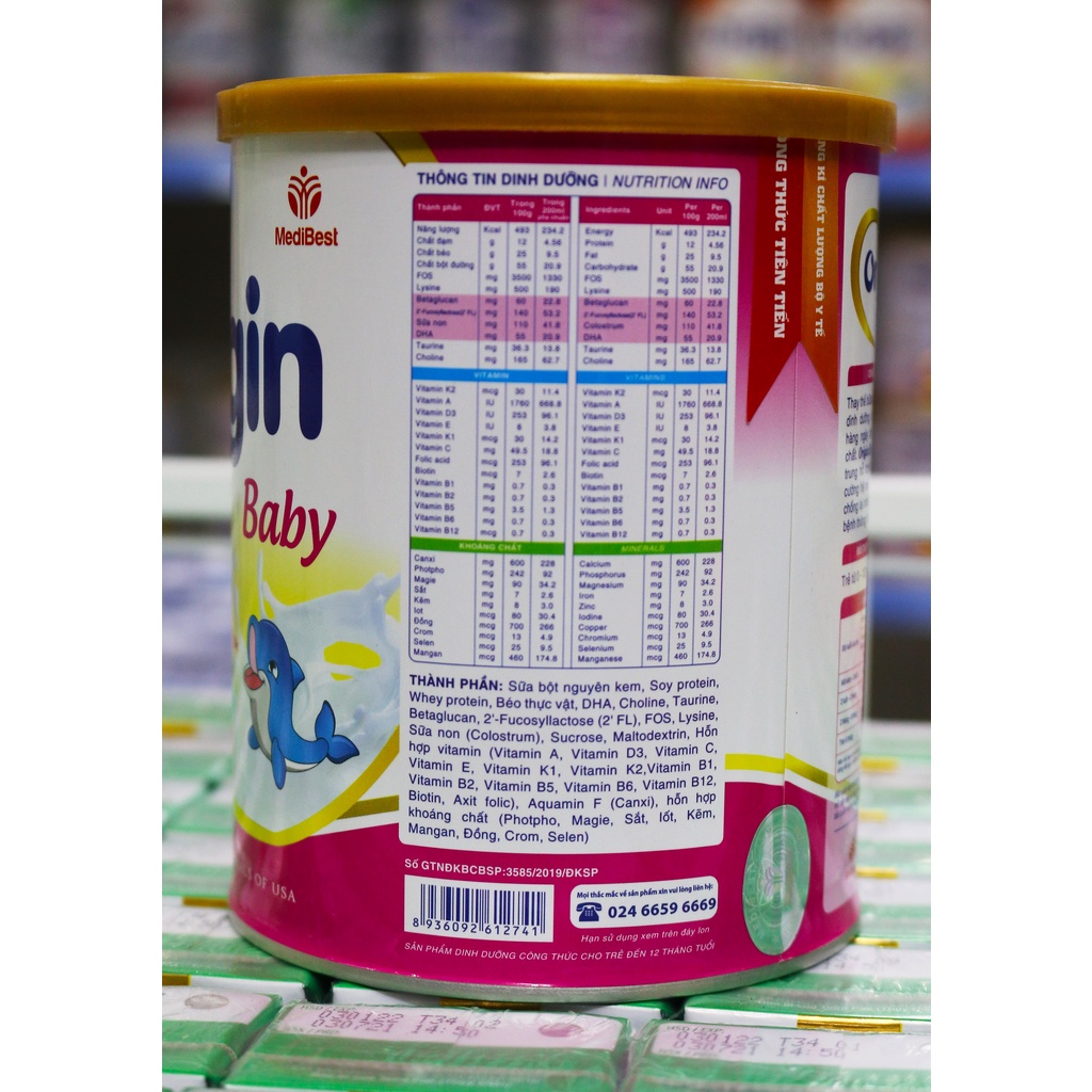 Sữa bột Origin baby 900g, 400g