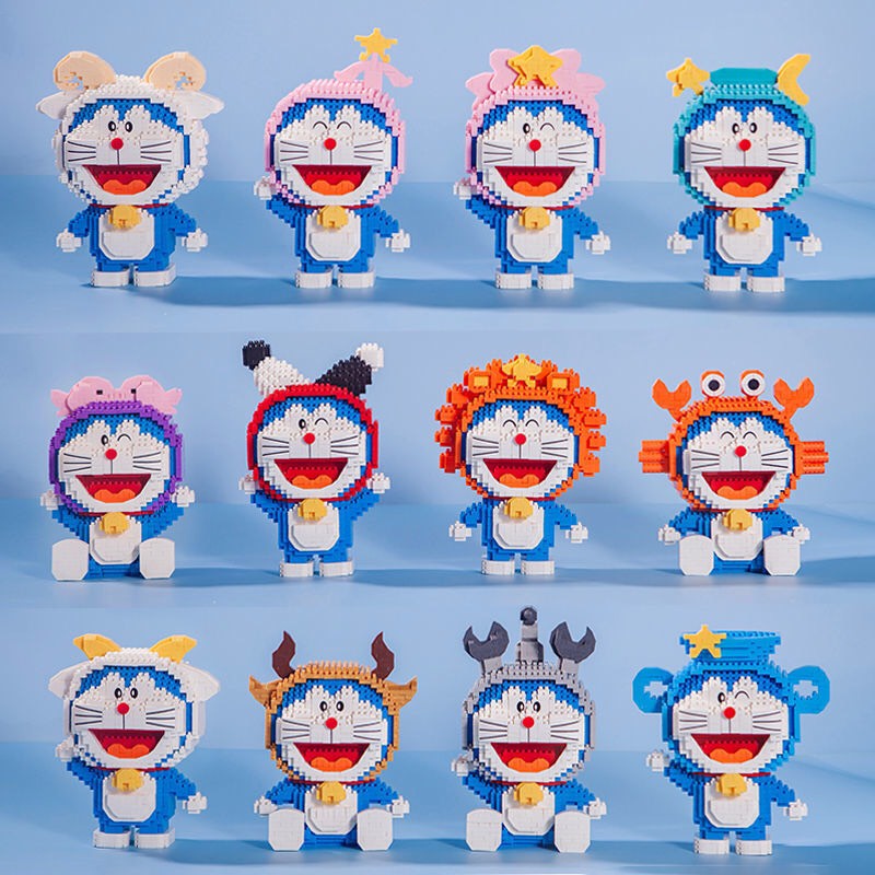 Bộ đồ chơi lắp ráp ghép hình Doraemon - Mô hình 3D BALODY cung hoàng đạo, đồ decor trang trí, mô hình quà tặng