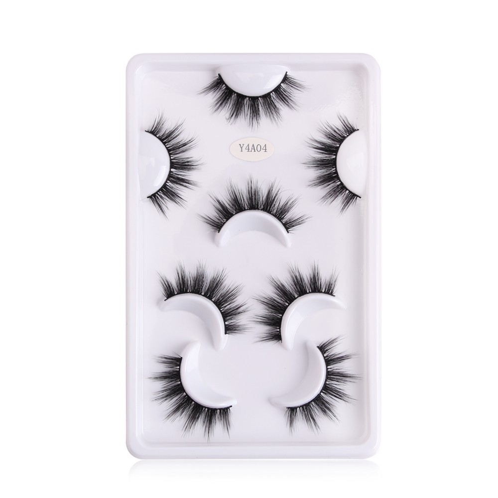 Bộ 4 cặp lông mi giả MAGEFY 3D mềm và có độ cong sẵn cho đôi mắt long lanh thời trang tái sử dụng được