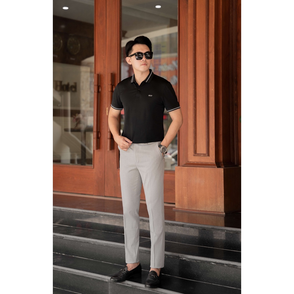 Áo thun Polo nam Basic trơn chất liệu Cotton thoáng mát có viền cổ, form slimfit MAPLS2101 | BigBuy360 - bigbuy360.vn