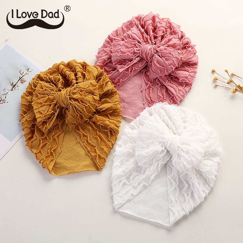 Nón Beanie thắt nơ dễ thương cho bé sơ sinh