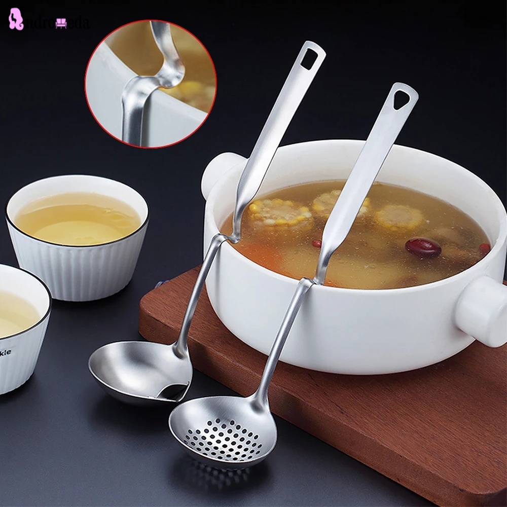 Dụng cụ lọc dầu nấu súp bằng thép không gỉ có móc treo tường tiện lợi