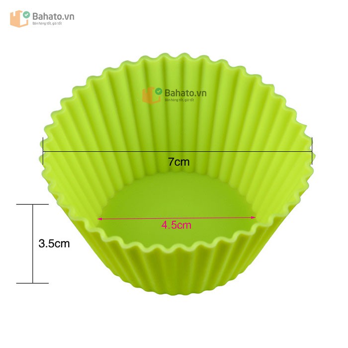 Khuôn silicon Muffin - Cupcake 7cm (10 cái)