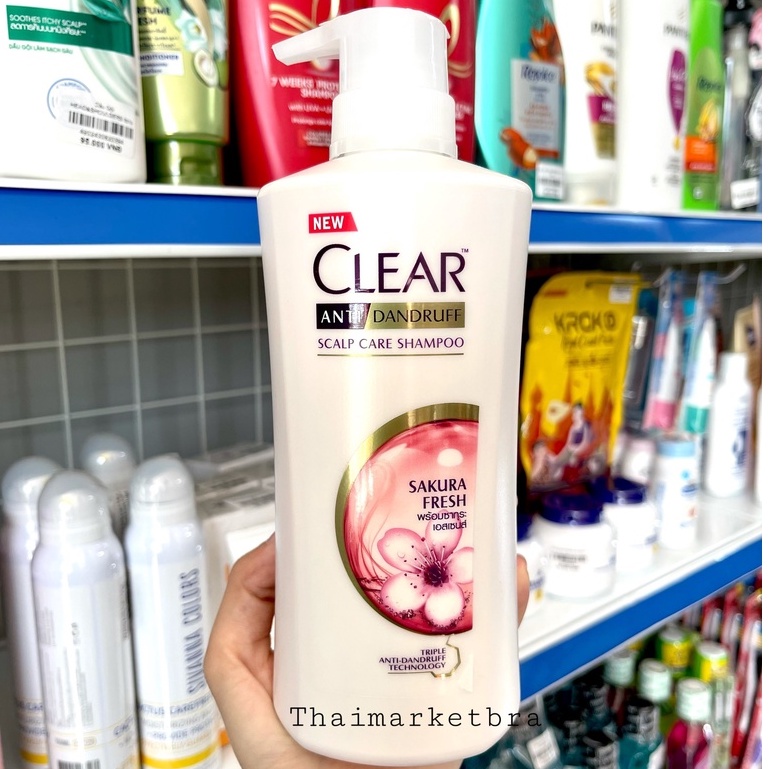 Dầu Gội Clear Bạc Hà &amp; Hoa Anh Đào Thái Lan Mẫu Mới