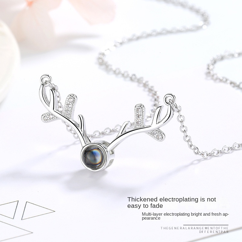 Vòng cổ Mặt Máy Chiếu I Love You Trong One Hundred Ngôn Ngữ