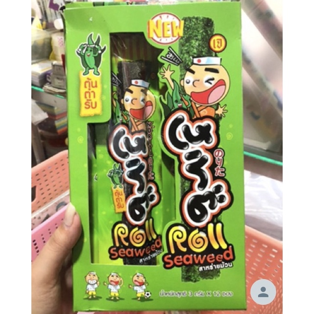 Rong biển cuộn tròn Big Roll Thái lan Hộp 12 cây NEW