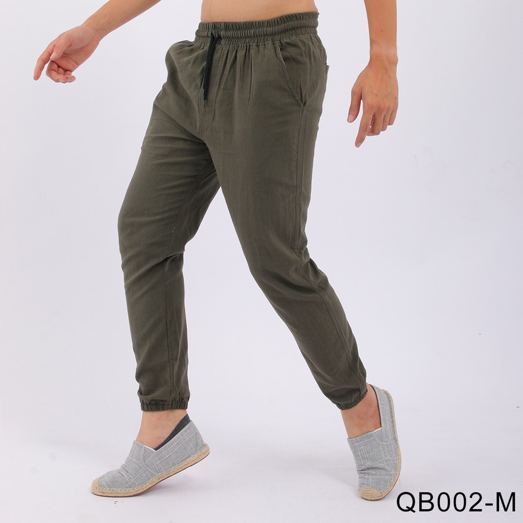 Quần Jogger Nam Vải Đũi ROUGH 5 Màu, Mềm, Mát Trẻ Trung Năng Động