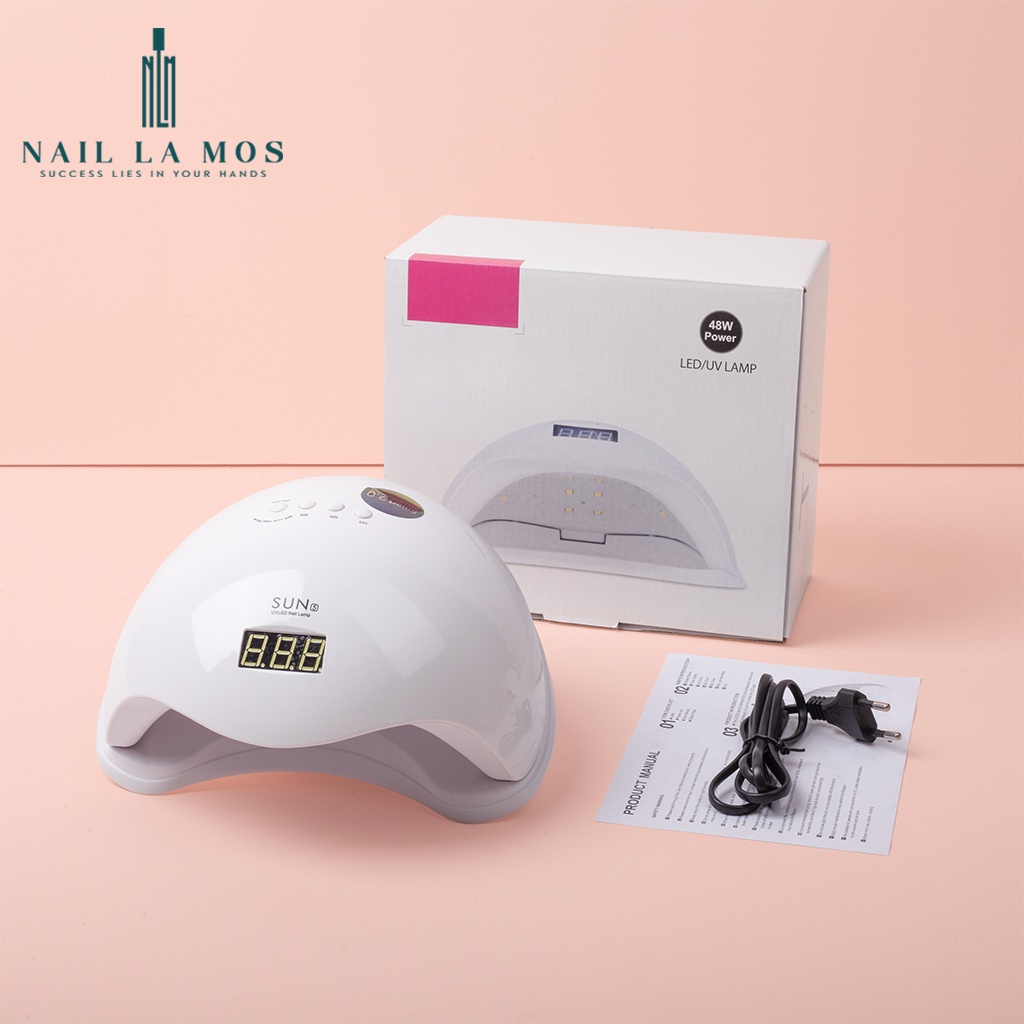 Máy hơ gel SUN 5 UV/LED tem xanh 48W 24 bóng đèn - Máy hơ mini dành cho học viên thực hành