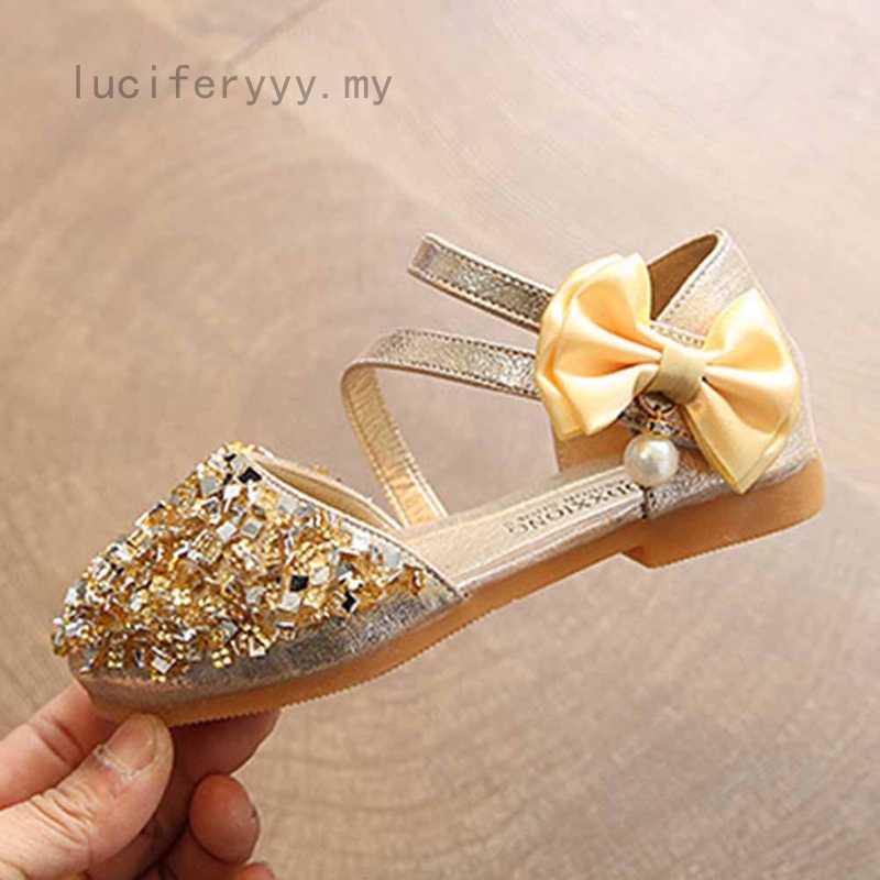 Giày Sandal Đính Kim Tuyến Lấp Lánh Cho Bé Gái