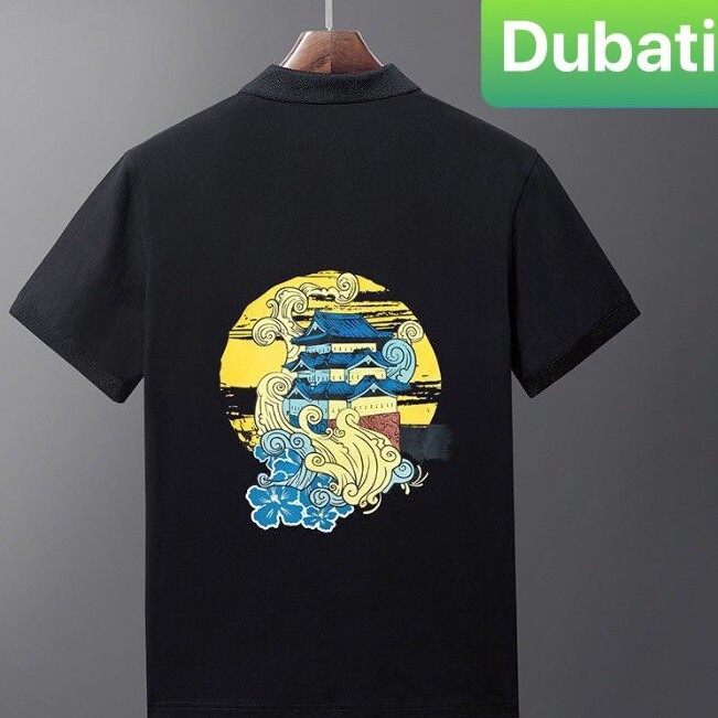 ÁO PHÔNG, ÁO THUN POLO CỔ BẺ IN HÌNH LÂU ĐÀI NGẮN TAY CAO CẤP -  LÂU ĐÀI - DUBAITI FASHION