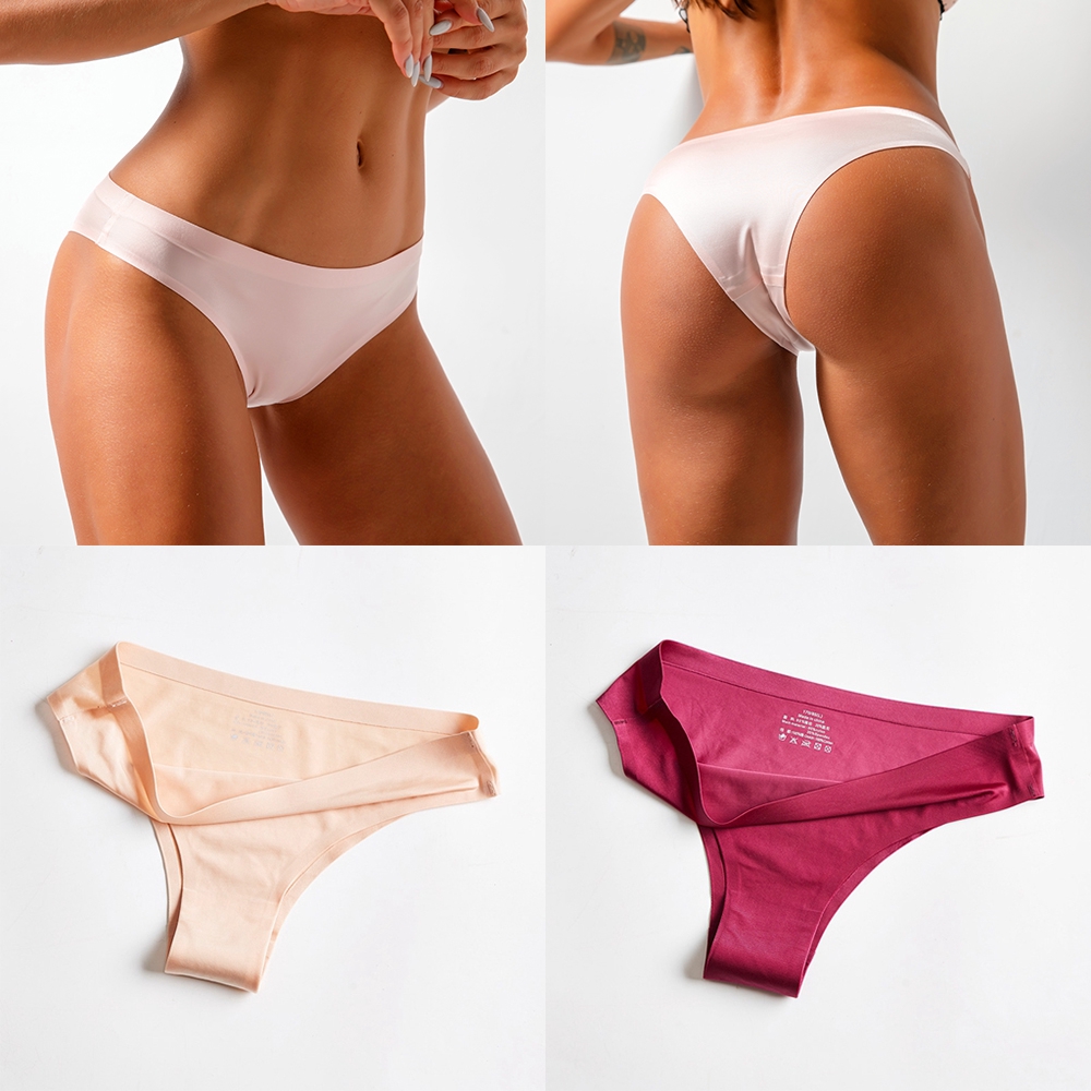 🍒ME🍒 Women Sexy Lingerie G-String Solid Color Underwear Ice Silk Thong | BigBuy360 - bigbuy360.vn