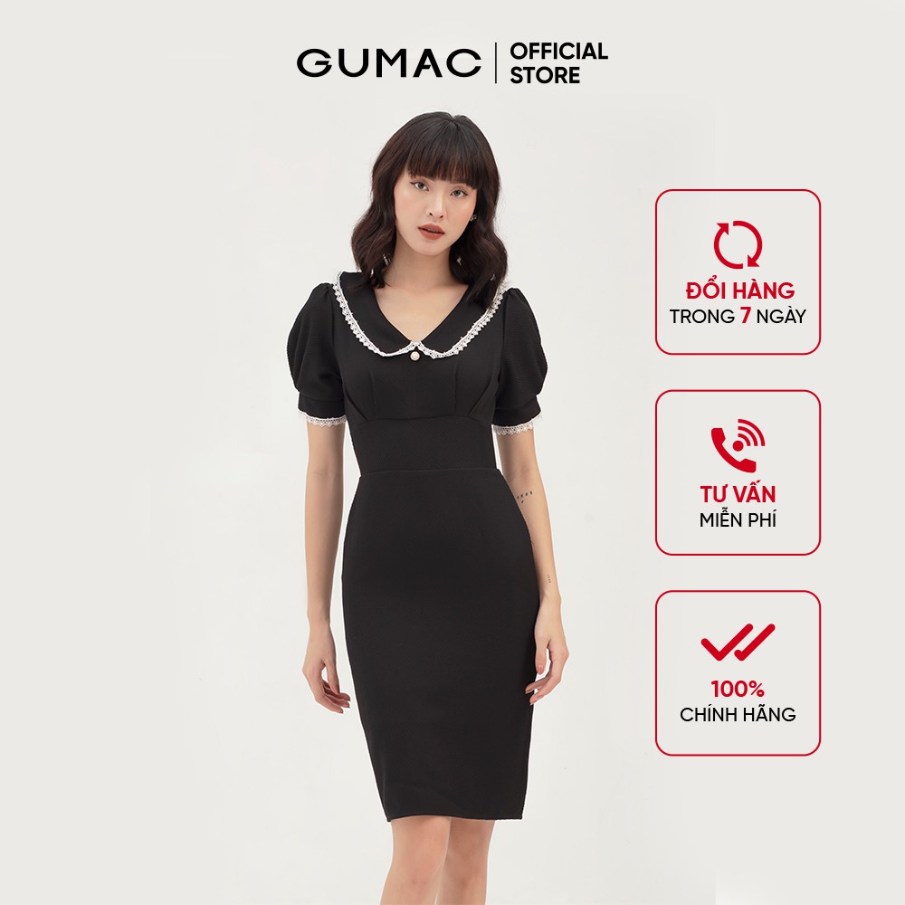 [Mã MABR07062 giảm 8% tối đa 50K đơn từ 249K] Đầm ôm nữ xếp ngực bản eo GUMAC phong cách sang trọng, thanh lịch DB331