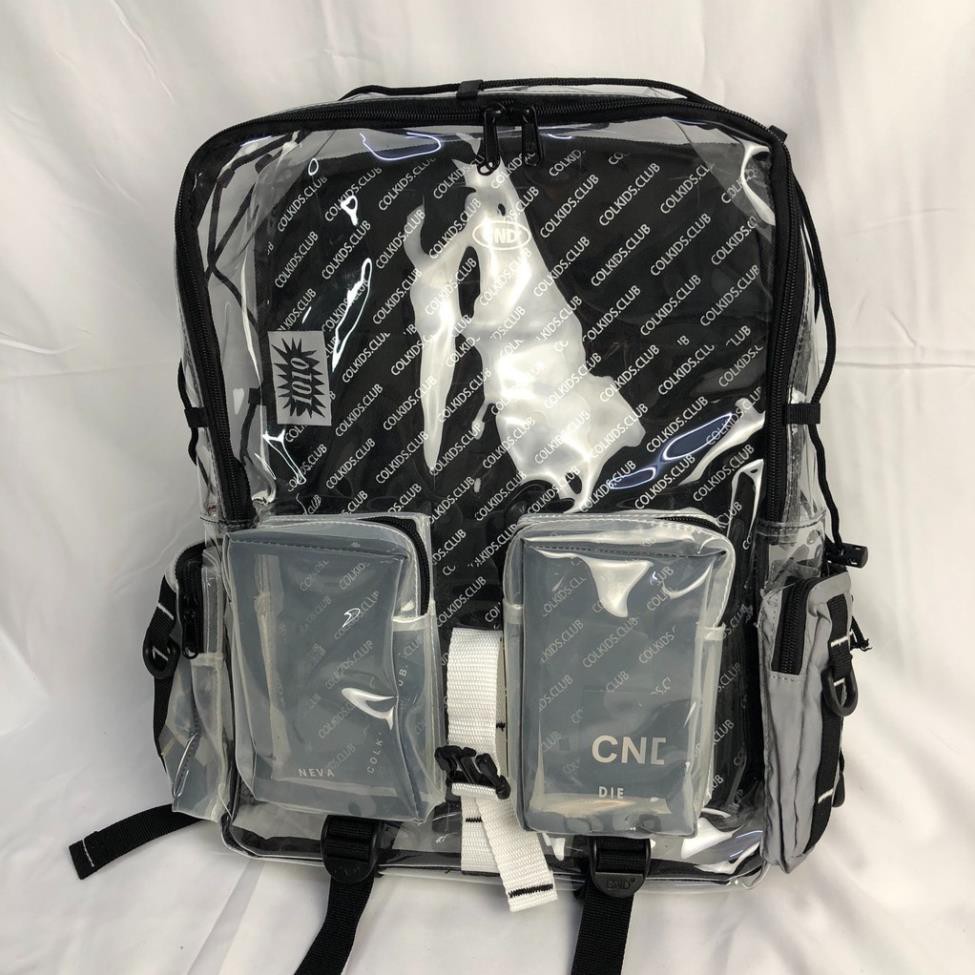 Balo CND Colkids Club SS5 nhựa Trong Suốt và Full Tag + giấy thơm