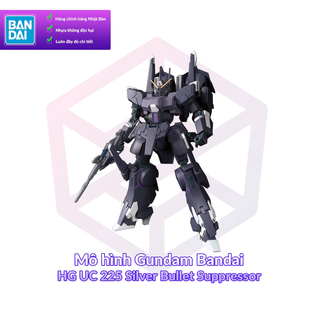 Mô hình Gundam Bandai HG UC 225 Silver Bullet Suppressor 1/144