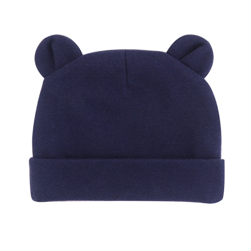 Mũ cotton hai lớp giữ ấm mùa đông tùy chọn màu sắc dành cho bé