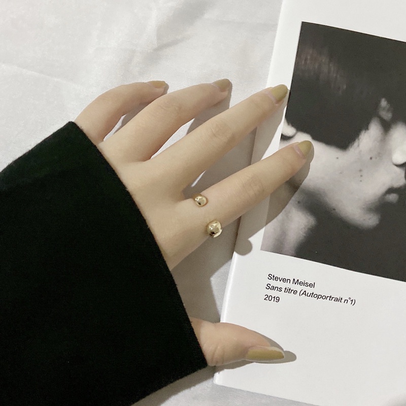 Nhẫn Hở Trang Trí Hình Giọt Nước Phong Cách Hip Hop Đơn Giản