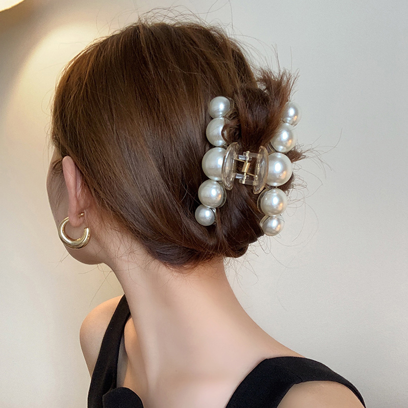 Kẹp bấu tóc đính hạt ngọc trai giả thời trang xinh xắn cho nữ