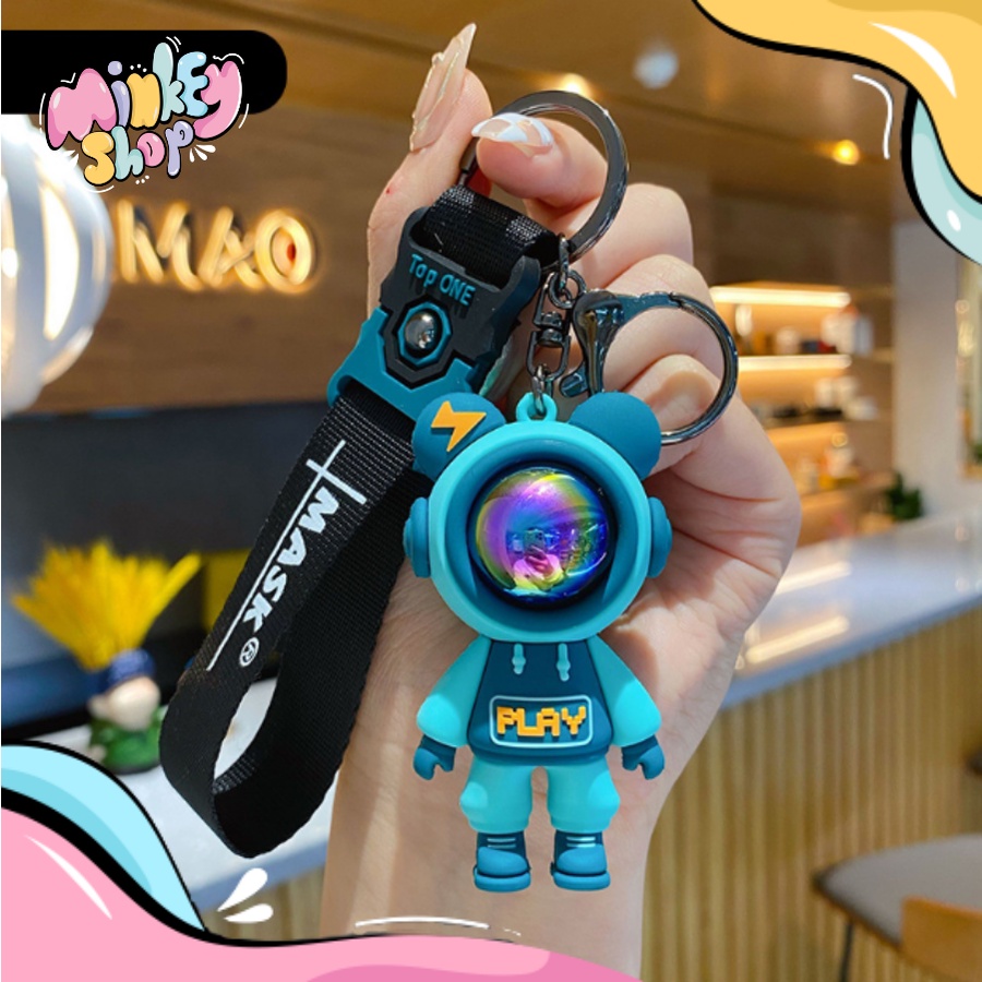 Móc Khóa Đẹp Hình Phi Hành Gia Cute phụ kiện Túi Xách dễ thương -Minkey