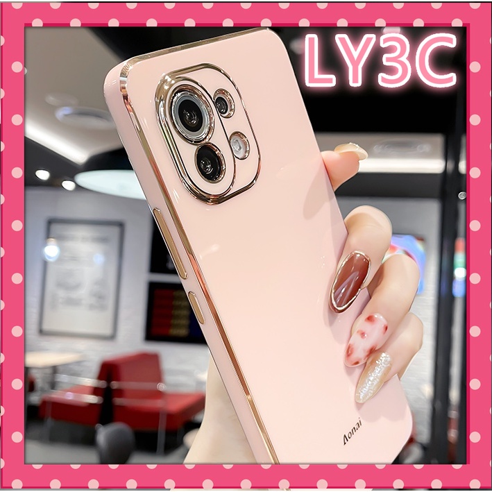 Ốp Điện Thoại Silicone Mềm Mạ Điện LY3C Cho Xiaomi mi 11 lite / 10t pro / 11t pro / 11t / 11 / Redmi 9A / 9 / 9C