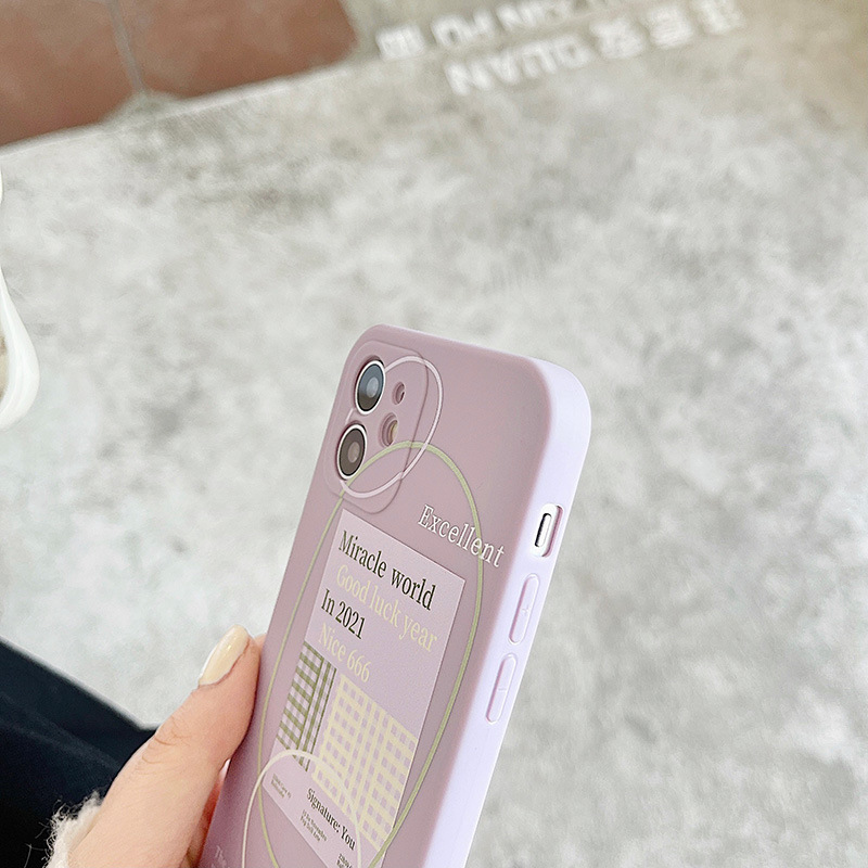 Ốp lưng iphone ốp Điện Thoại Dẻo Màu Tím Chống Rơi Vỡ Thiết Kế Đơn Giản Thời Trang Cho iPhone 11ProMax 2021 12 6 7 8Plus Xr
