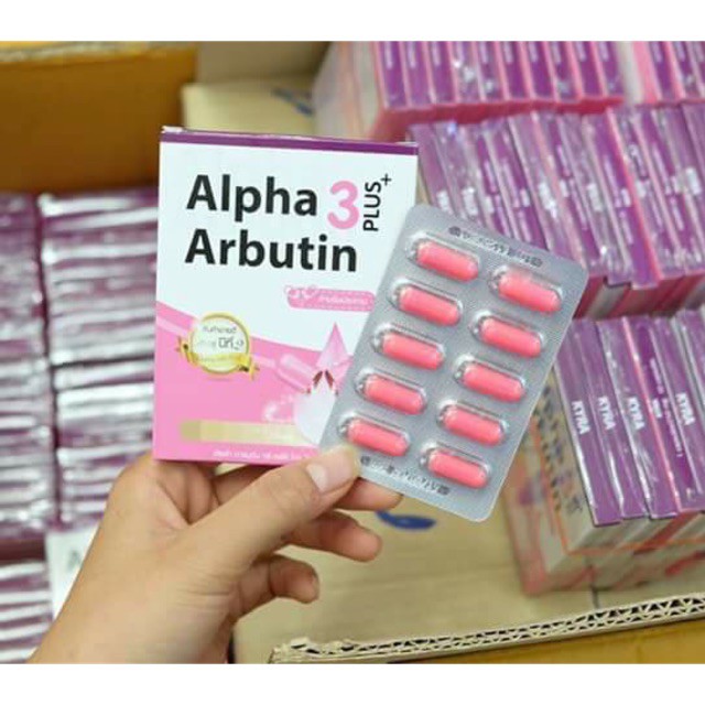 Viên kích trắng Alpha Arbutin 3 Plus+ hộp 10 viên