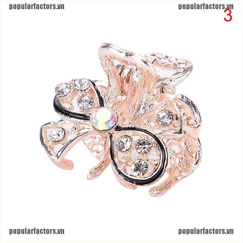 Kẹp Càng Cua Đính Đá Hình Bướm Mini Bằng Nhựa