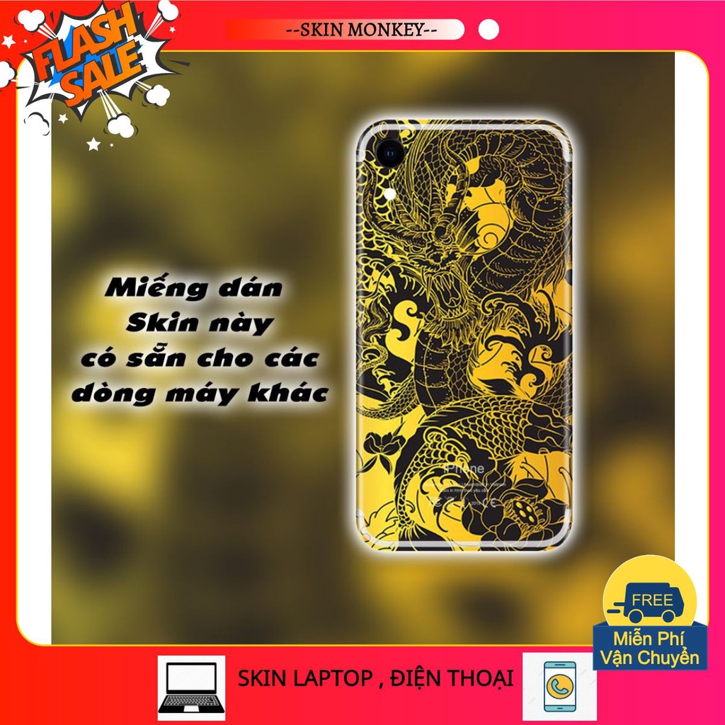 Miếng dán skin hình Cá chép hóa rồng (Mã: CHR002) cho iPhone 5/6/6Plus/7/7Plus/X/XS max/11/11 Pro/11Pro max