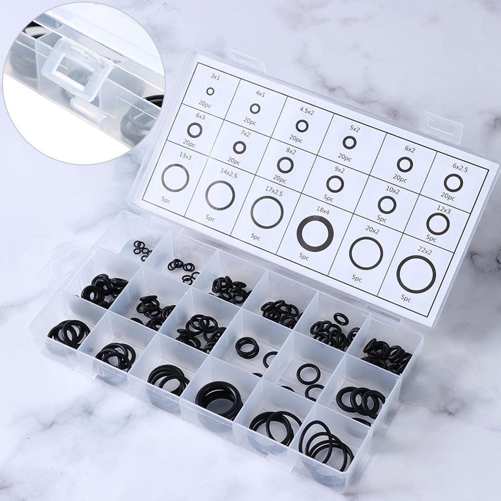 Set 225 Vòng Đệm Cao Su Hình Chữ O Chịu Nhiệt Chống Dầu Cho Vòi Nước Nối Dài Xe Hơi