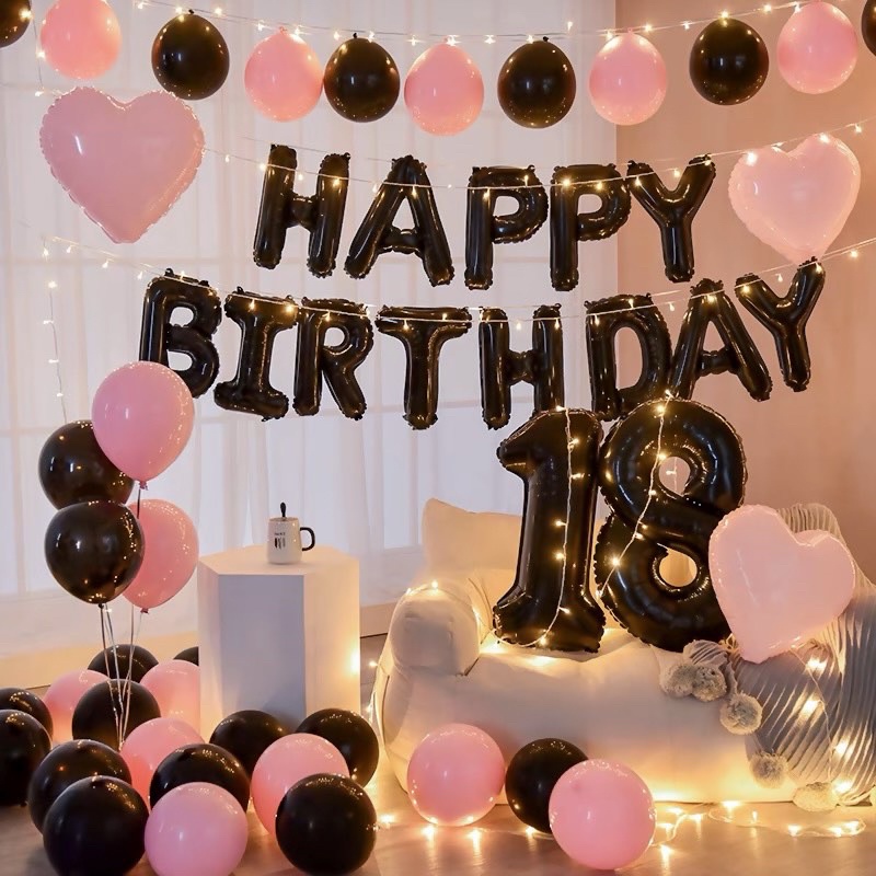 Bong Bóng Chữ Happy Birthday Trang Trí Tiệc Sinh Nhật