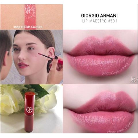 Son kem mượt như nhung Armani Beauty Lip Maestro Liquid Matte Lipstick mini màu 501